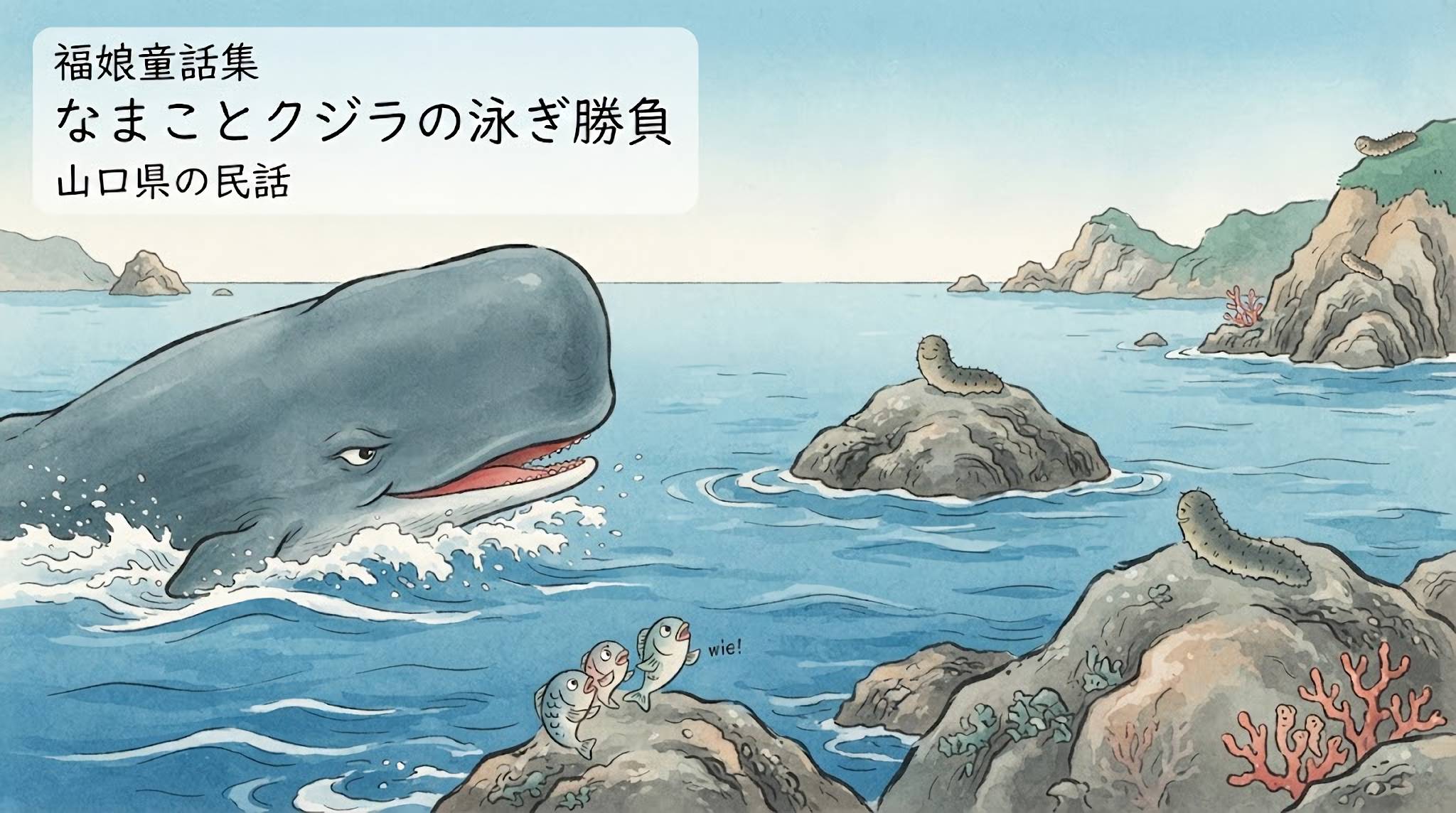 なまことクジラの泳ぎ勝負
