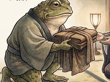 カエルの袈裟衣