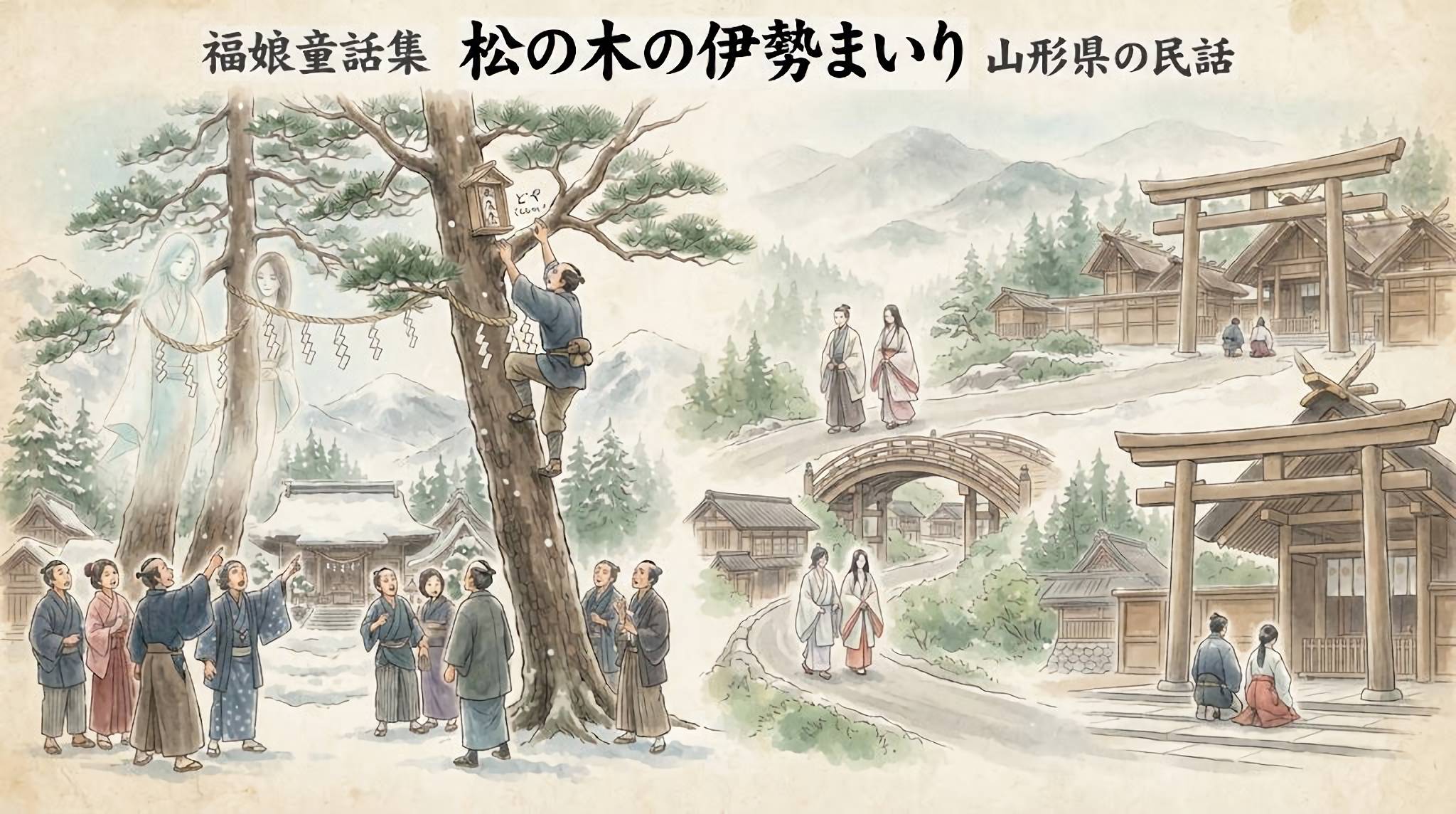 松の木の伊勢まいり