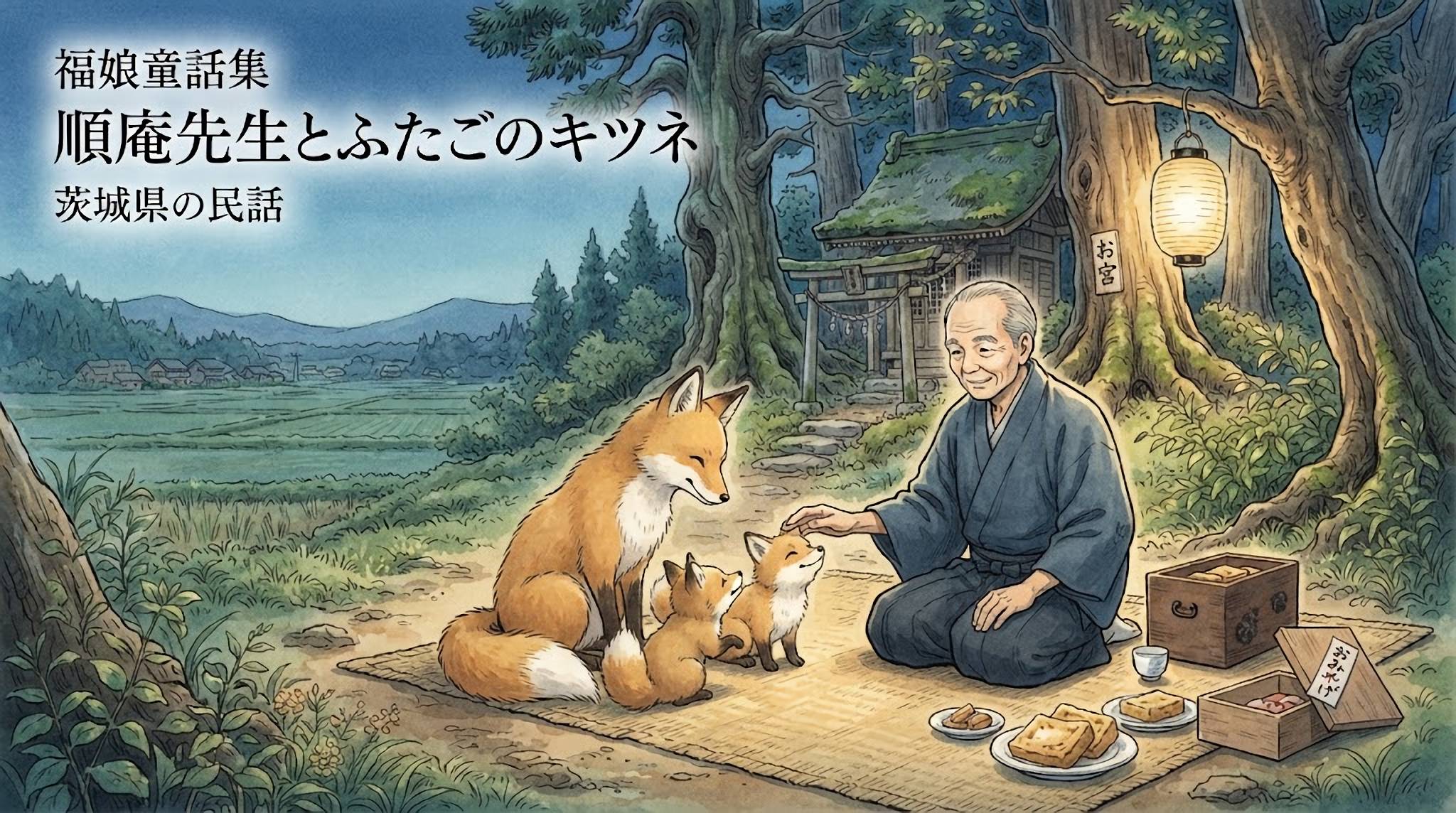 順庵先生とふたごのキツネ