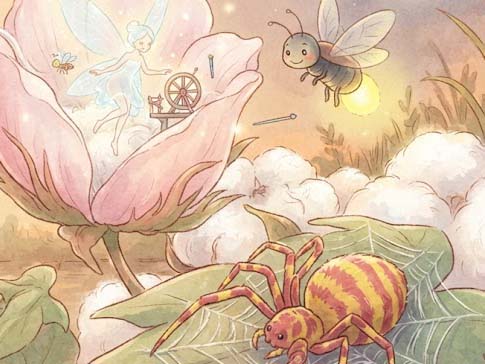 ワタの花と妖精