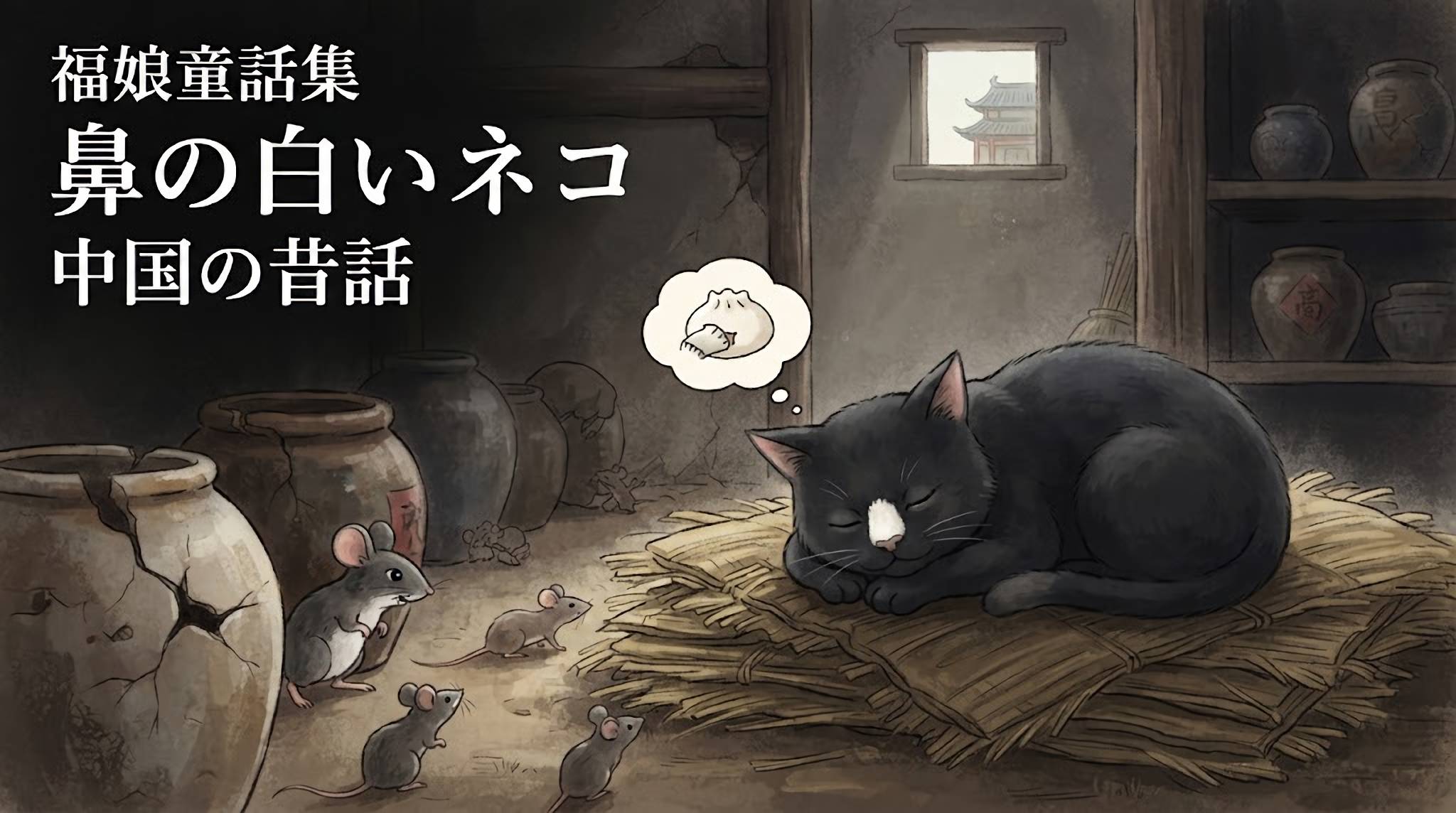 鼻の白いネコ