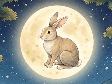 月の中のウサギ