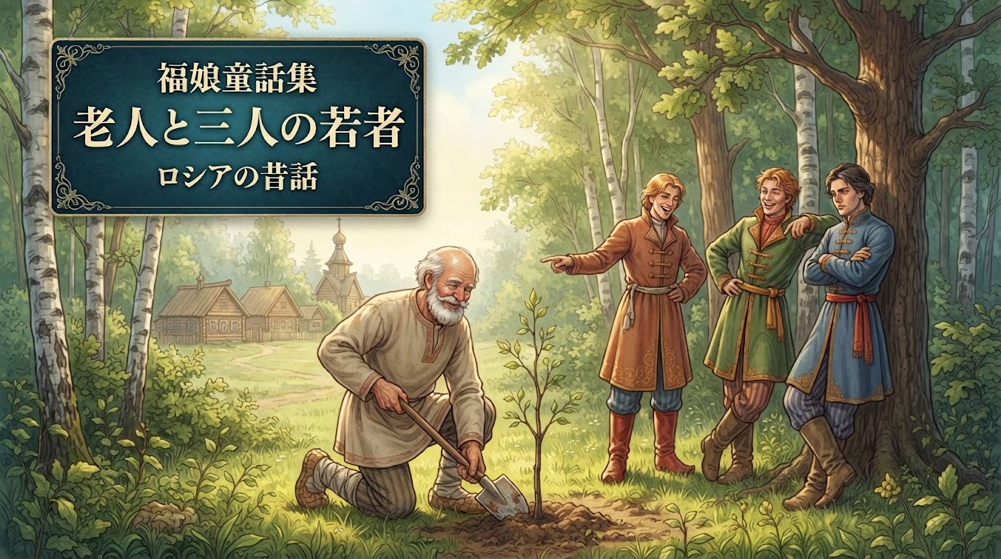 老人と三人の若者